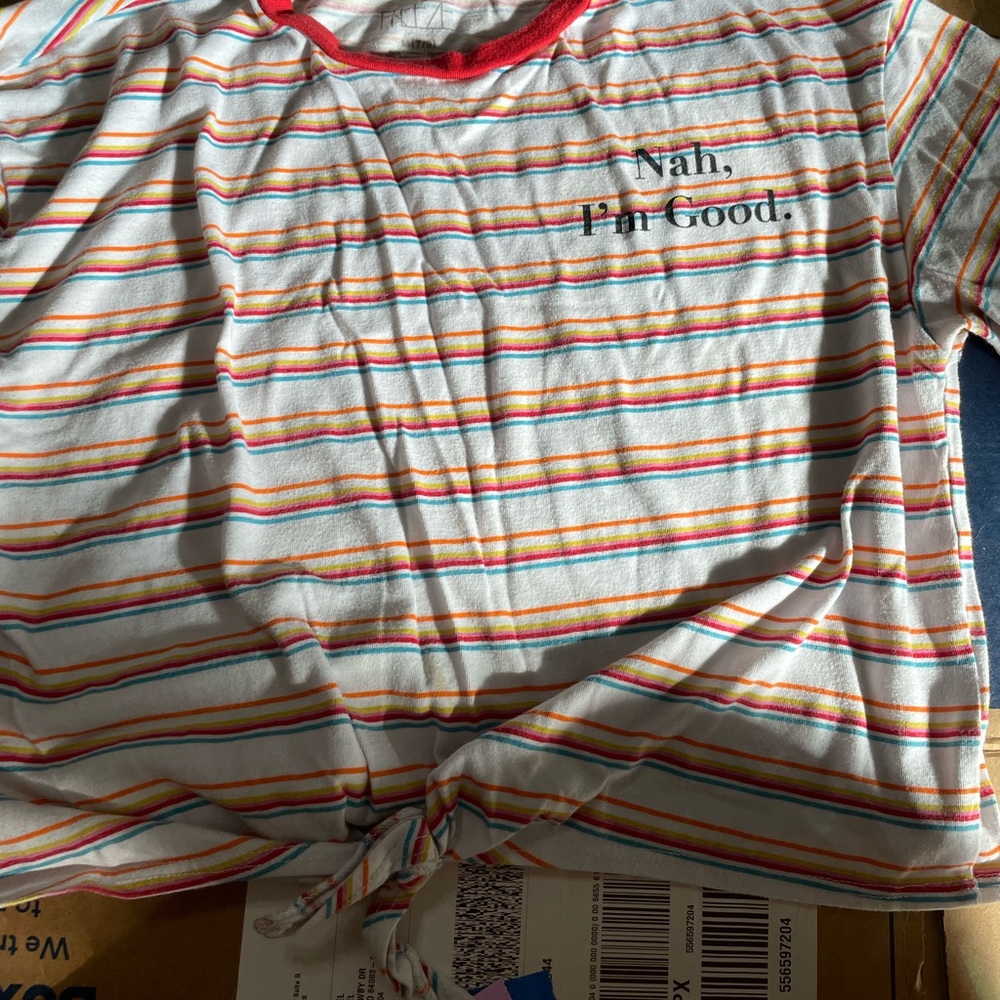 Stripped tie shirt